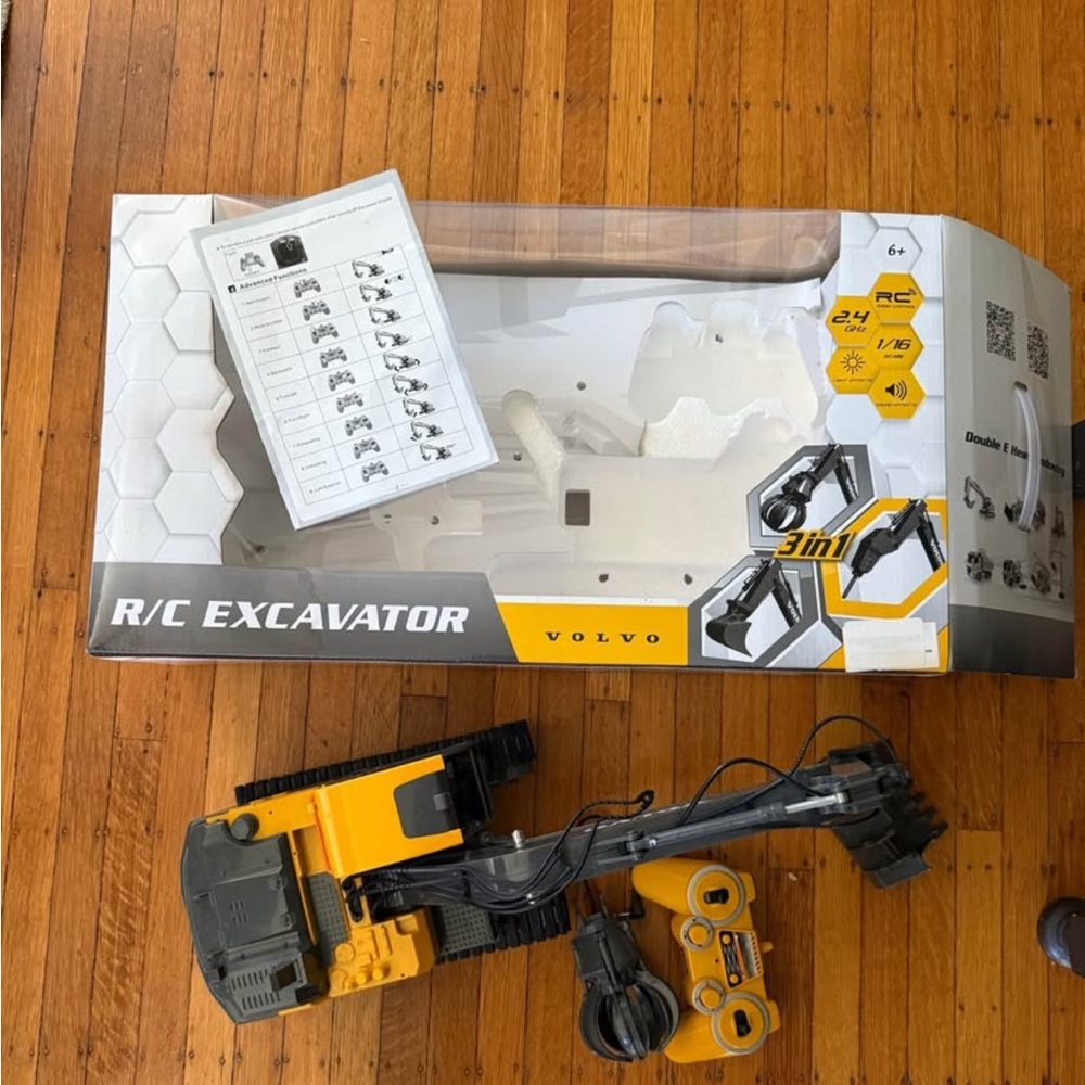 Yellow and Black R/C Excavator